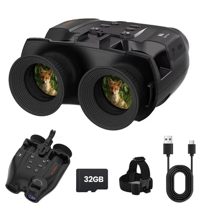 New 3D Night Vision Goggles Infrared Digital Binoculars for Hunting Head Mounted - Image 1 of 4
