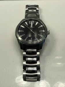 Fossil Herrenuhr schwarzes Ziffernblatt Edelstahlarmband FS-4354 braucht neue Batterie - Bild 1 von 4