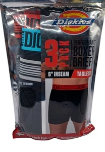 Dickies Performance Boxershorts Herren Größe L (36-38) 3er Pack 6" Schrittlänge ohne Etikett - Bild 1 von 5