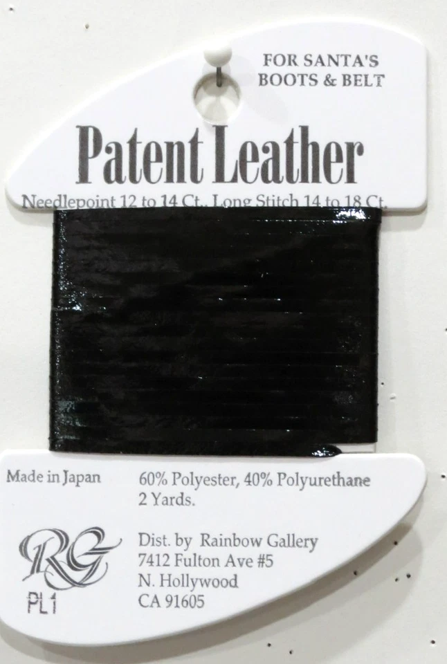 Rainbow Gallery Patent Leather Santa's Belt Thread Needlepoint / Cross stitch - Image 1 of 1