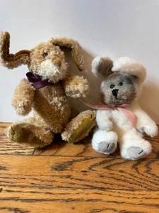 Vintage Boyds Bear Bunny Rabbit Plush Jointed Stuffed Animals Rare - Picture 1 of 7