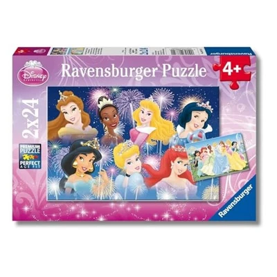 Ravensburger - Puzzle Disney Princess, Puzzle 2x24 pezzi, Puzzle Bambini 4 Anni, - Immagine 1 di 4