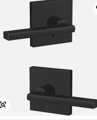 Palanca de puerta interior Schlage Custom Latitude Passage - negro mate (‎FC21 LAT 622 Foto 1 de 4