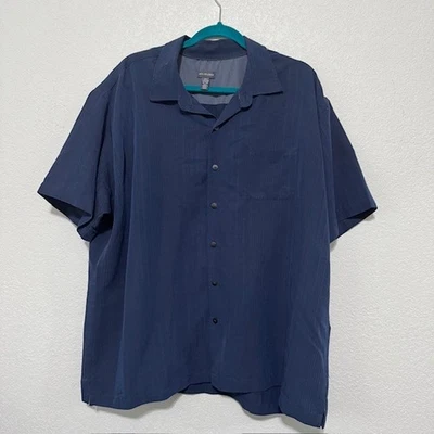 Van Heusen Men's Blue Casual Button Up Tshirt Size XXL EUC - Image 1 of 4