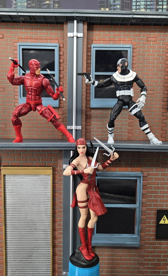 Marvel Legends Daredevil Bullseye Elektra Hasbro Toybiz Diamond Select 3 Pack - Image 1 of 4
