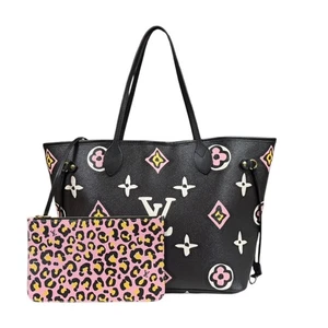 LOUIS VUITTON Tote Bag M45818 PVC coated canvas wild at Heart Neverfull MM used - Picture 1 of 10