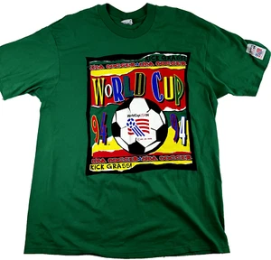 Vtg Logo 7 Made USA World Cup 1994 USA Soccer Kick Grass Multi-Colored XL (44") - Picture 1 of 11