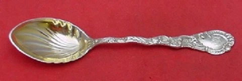 Louis XV by Durgin Sterling Silver Sherbet Spoon Narrow Handle Gold Washed Cover