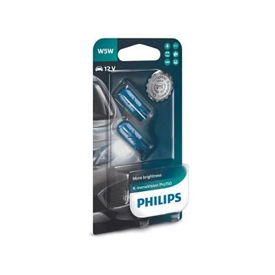 2x Philips X-tremeVision Pro150 W5W bis zu 150% mehr Licht 5W 12V Autolampen - Bild 1 von 2