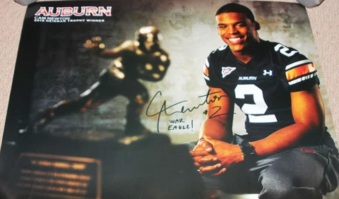 2010 Cam Newton #2 Heisman Trophy National Champs Auburn Tigers Football Poster Cover