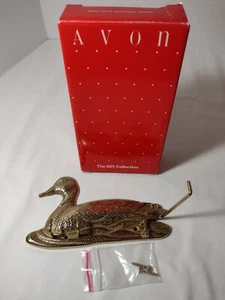 Porta accessori anatra ottone Avon vintage nuovo con scatola NOS - Foto 1 di 7