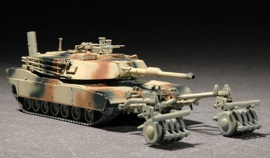 Trumpeter 07278 - 1:72 M1A1 Con Mine Scooter Set - Nuovo - Immagine 1 di 1