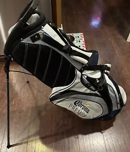 CORONA PREMIER STAND GOLF BAG 7 WAY DIVIDERS, WHITE / GREY. RAIN COVER included - Picture 1 of 6