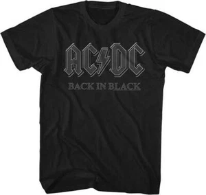 ACDC Back In Black Men's T Shirt Official Heavy Metal Music Merch - Picture 1 of 5