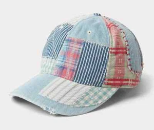 NEU MIT ETIKETT POLO RALPH LAUREN COUNTRY BASEBALL KAPPE Strapback Mütze Patchwork Denim Erwachsene - Bild 1 von 5