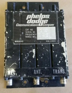 Duplexor de rechazo de banda móvil Phelps Dodge VHF BNC, P/N 902-RB2B 72 75 MHz - Imagen 1 de 5