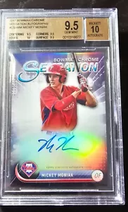 2017 Bowman Chrome Mickey Moniak On-Card RC Auto /99 BGS 10 Auto 9.5 - Picture 1 of 2