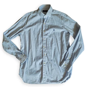Polo Ralph Lauren Langarm Button Down Hemd - blau gestreift - Größe 16,5 - Bild 1 von 6