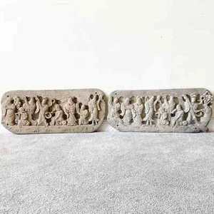 Vintage Chinese Resin Sculpture Relief - a Pair - Picture 1 of 7