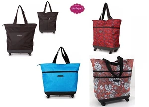 4 Wheel Folding Shopping Trolley Mobility Bag Cart Market Laundry 44L Foldable - Picture 1 of 23