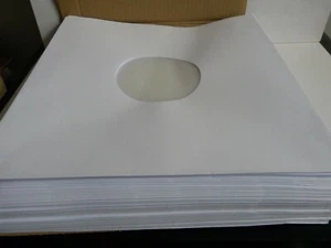 50 Stück reinweiße gefütterte Innenhüllen für LP Maxi Single Schallplatten 12" - Foto 1 di 2