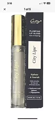 City Beauty City Lips CLEAR Plumping Lip Gloss  Same Day  FAST Ship !!! - Image 1 of 3