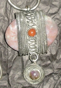 Avenue Necklace with Chunky Pendant - Picture 1 of 10