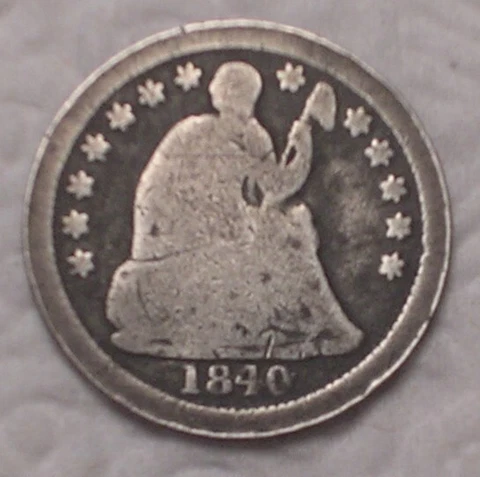 1840-O Seated Liberty Half Dime, With Drapery, Rare Coin, Nice Original Surfaces Cover