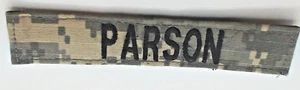 PARSON GENUINO EJÉRCITO DE ESTADOS UNIDOS EMISIÓN PAINTBALL ETC NOMBRE CINTA TELA INSIGNIA ACU  - Imagen 1 de 1