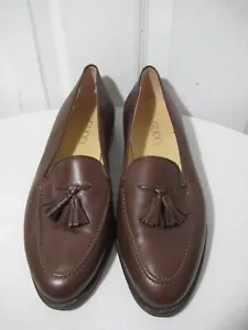 GUCCI Brown Leather Tassels Loafer Shoes Men's Size 44.5 D, RUN SMALL !!! - Picture 1 of 16