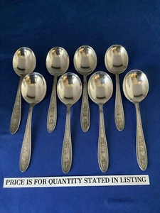 2 International Wedgwood Sterling Silver Round Cream Soup Spoons No Mono - Picture 1 of 7