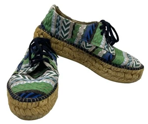 GAIMO Zapatos Alpargatas con Cordones Plataforma Rafia Hechos a Mano en España Talla 36 - Imagen 1 de 11