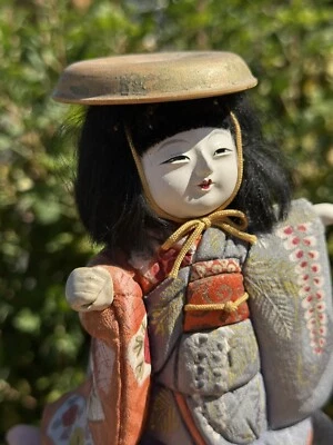 "Muñeca Kimekomi japonesa bailarina en kimono Taisho Showa 6"" de colección" Foto 1 de 4