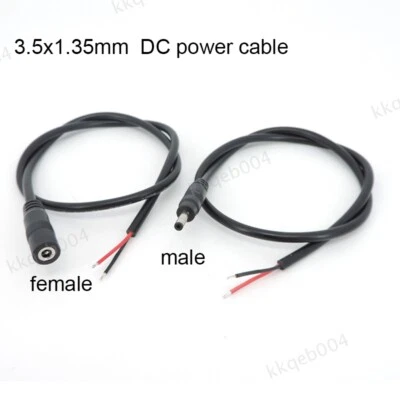 3.5x1.35mm DC cable connector DC Power Plug wire female Male Jack adapter - Image 1 of 4