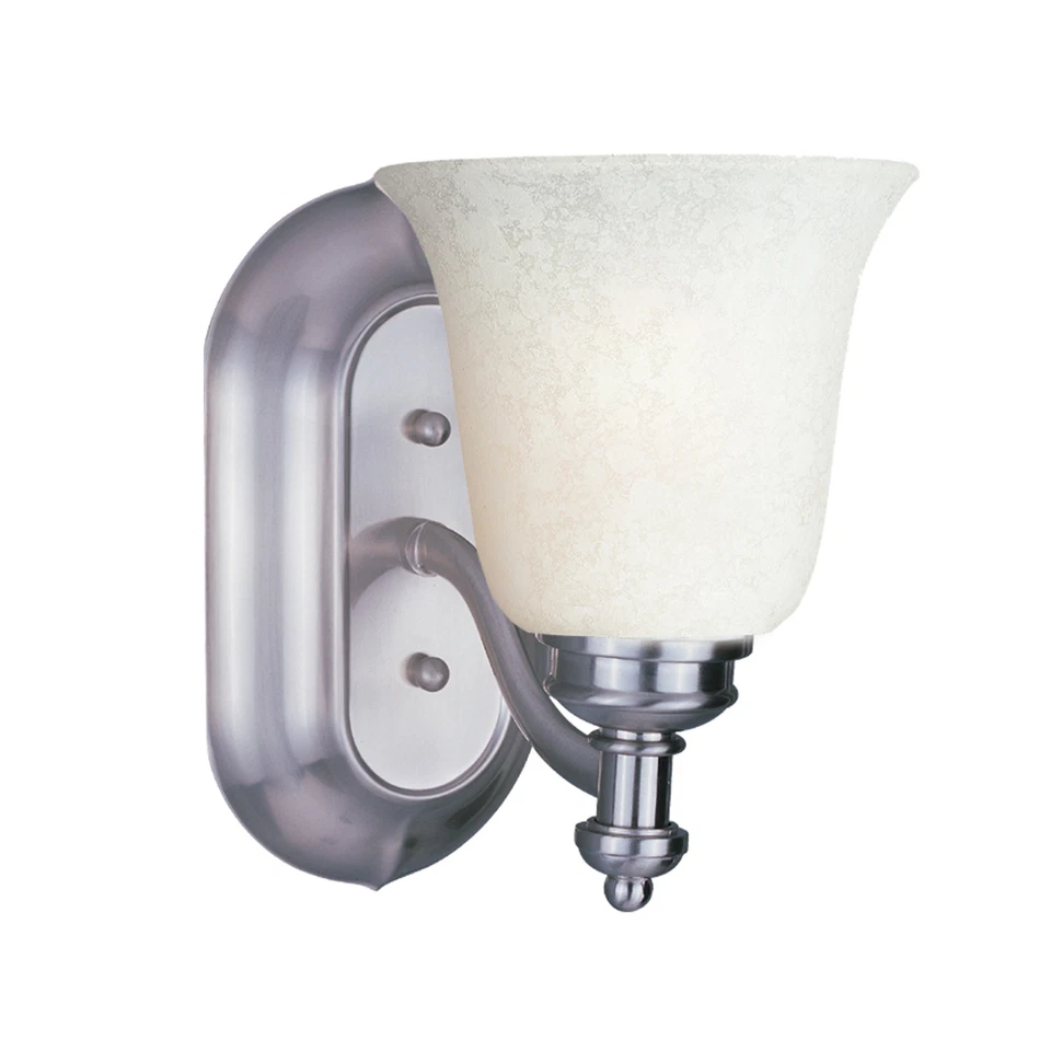 Brushed Nickel And White Mottle Glass Wall Light $99 - Image 1 of 1