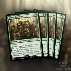 MTG Magic x4 Gunner Conscript 0077 Universes Beyond: Fallout PIP Playset - Picture 1 of 1