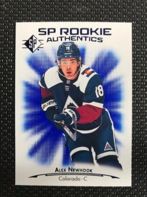 2021/22 Upper Deck Hockey SP Rookie Authentics Blue Alex Newhook RC #140 - Image 1 of 2