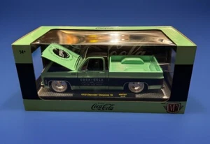 2024 M2 1:24 Scale 1973 Chevrolet Cheyenne 10 Coca Cola Green/Black - Picture 1 of 6