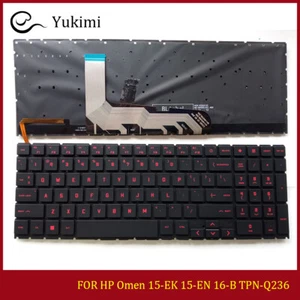 PER HP Omen 15-EK 15-IT 16-B TPN-Q236 computer portatile rosso tastiera retroilluminazione inglese - Foto 1 di 2