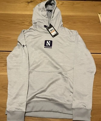 Sudadera con capucha Under Armour para mujer gris medio Northwestern Wildcats nuevo pulóver Foto 1 de 4