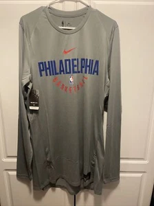 Philadelphia 76ers Shooting Shirt Gray Men’s Nike Dri-Fit Extra Large Tall(A1009 - Picture 1 of 6