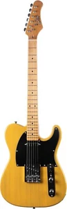 GUITARE ELECTRIQUE TYPE TELE CORPS LEGER BUTTERSCOTCH EKO TL401-BS -STOCK B - Picture 1 of 5