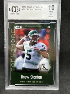 2007 Sage HIT Drew Stanton Big 10 Edition #31 BCCG 10 Michigan State Spartans - Picture 1 of 2
