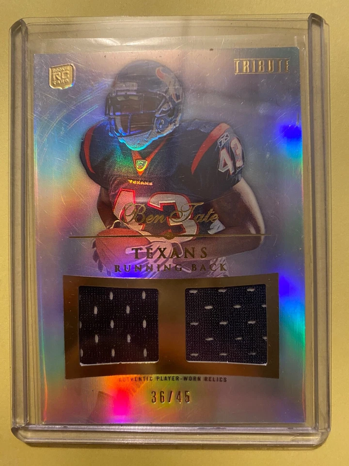 A31,358 - 2010 Topps Tribute Relic Dual Swatch #DRBT Ben Tate Jersey/45 - Image 1 of 1