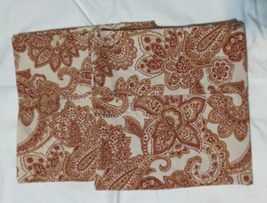 KING SIZE PILLOWCASES Red Paisley Better Homes & Gardens 40"x19.35" - Picture 1 of 8