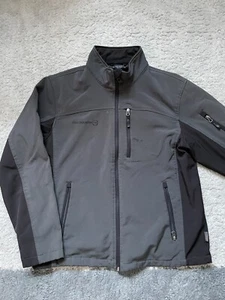 Chaqueta de cuello negra de dos tonos Free Country grande con cremallera completa - Imagen 1 de 6