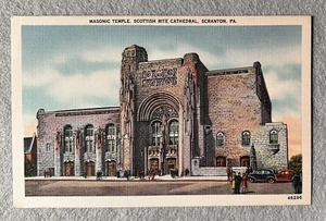 Masonic Temple Scottish Rite Scranton Pennsylvania • Unposted Divided Postcard - Bild 1 von 2