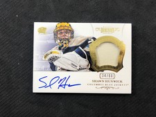 2012-13 PANINI DOMINION SHAWN HUNWICK ROOKIE AUTO PATCH GOLD #ed 34/60
