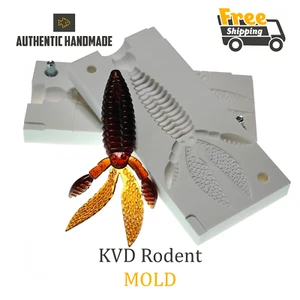 🔥 KVD Señuelo de pesca para roedores Cebo Molde Castor Plástico suave 3-4" 75-100 mm - Imagen 1 de 5