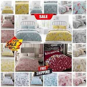 Floral Duvet Cover Set With Pillow Case Bedding Quilt Single Double Super King - Picture 1 of 95